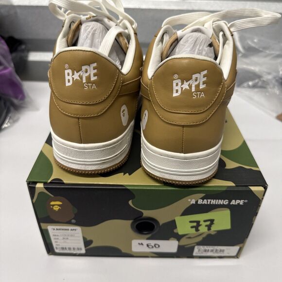 A Bathing Ape BAPE STA Beige White Men\'s US 11 Low Top Lace Up Sneakers main image 6